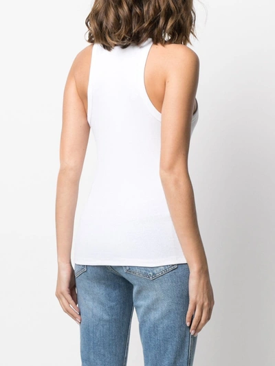 Shop Anine Bing Eva Organic Cotton Tank Top In White