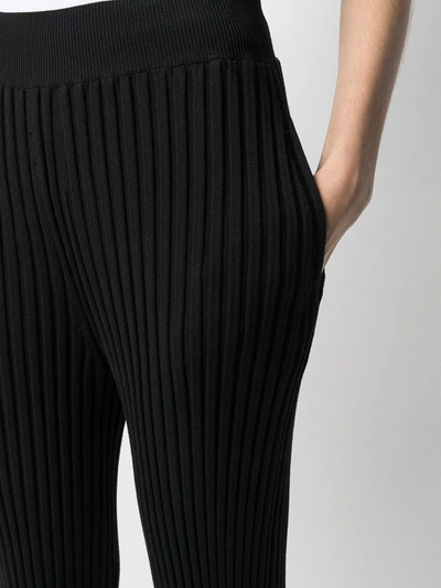 Shop Stella Mccartney Pleated Knitted Trousers In Black