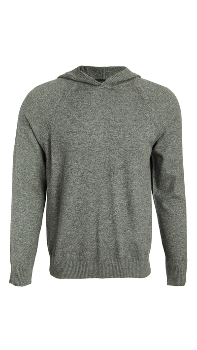 Vince Wool & Cashmere Pullover Hoodie In Mid Heather Grey | ModeSens