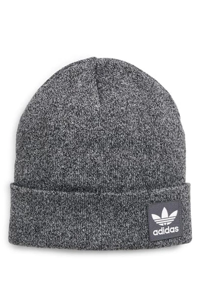 Shop Adidas Originals Originals Unisex Grove Trefoil Beanie In Heather Grey/ Grey