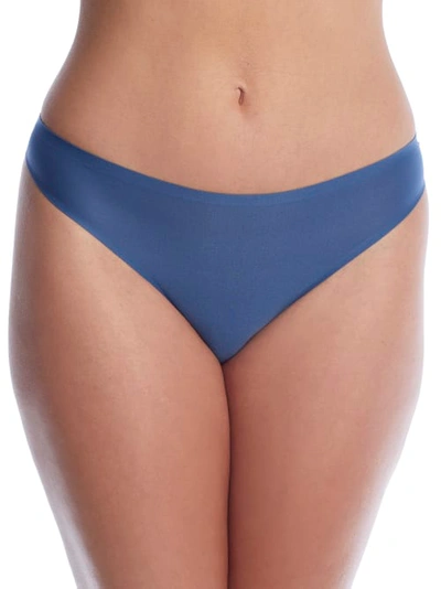 Shop Chantelle Soft Stretch Thong In Blue Petrole
