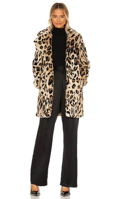 Shop Apparis Lana Faux Fur Jacket In Leopard