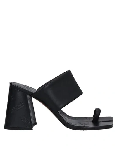 Shop Maison Margiela Toe Strap Sandals In Black