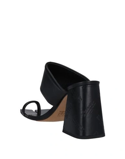 Shop Maison Margiela Toe Strap Sandals In Black