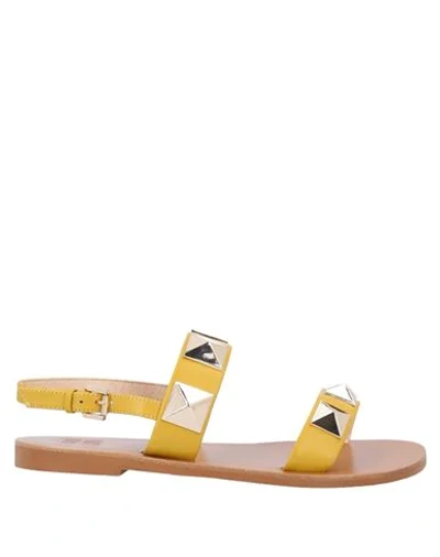 Shop Bibi Lou Woman Sandals Yellow Size 7 Soft Leather