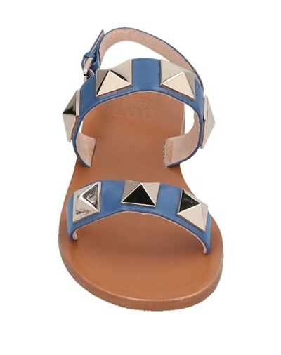 Shop Bibi Lou Woman Sandals Slate Blue Size 6 Soft Leather