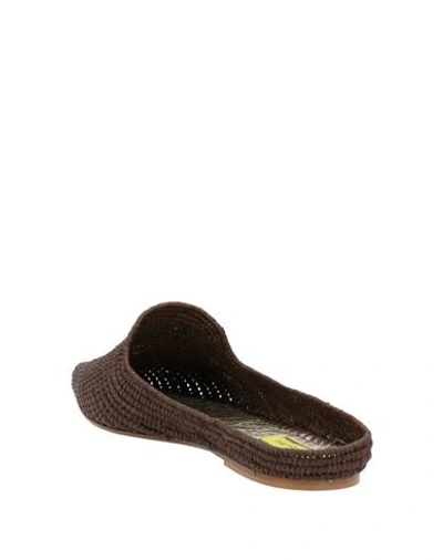 Patrizia Pepe Woman Mules & Clogs Dark Brown Size 5 Natural Raffia In Brown