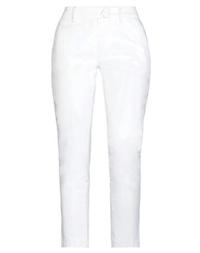Shop Mason's Woman Pants White Size 12 Cotton, Polyester, Elastane
