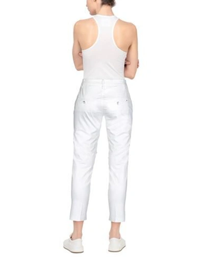 Shop Mason's Woman Pants White Size 12 Cotton, Polyester, Elastane