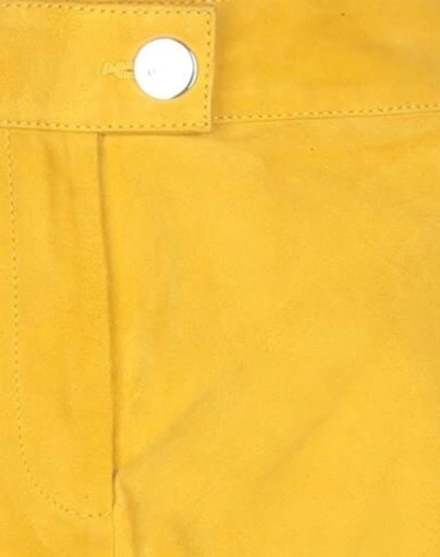 Liu •jo Woman Shorts & Bermuda Shorts Yellow Size 4 Goat Skin In Yellow