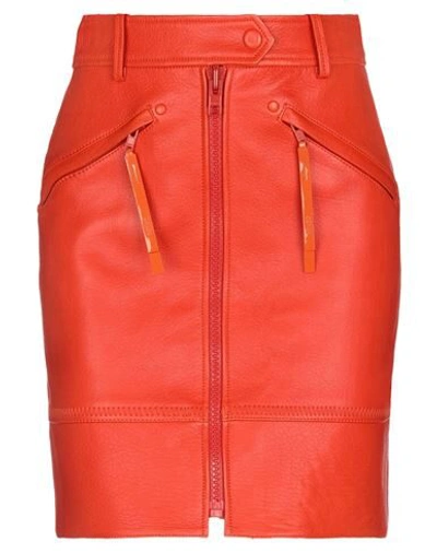 Shop Kenzo Midi Skirts In Orange