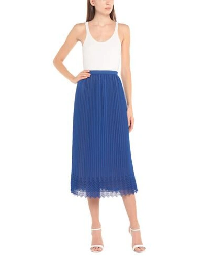 Shop Marco De Vincenzo Woman Midi Skirt Midnight Blue Size 6 Polyester