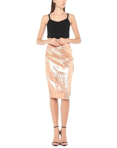 Elisabetta Franchi Midi Skirts In Copper