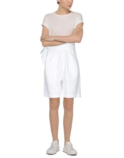 Shop Mauro Grifoni Grifoni Woman Shorts & Bermuda Shorts White Size 4 Cotton