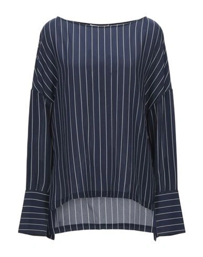 Shop Liviana Conti Blouses In Dark Blue