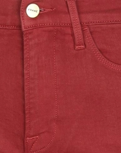 Shop Frame Woman Jeans Brick Red Size 31 Cotton, Polyester, Elastane