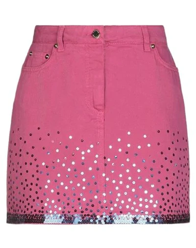 Alberta Ferretti Denim Skirts In Purple