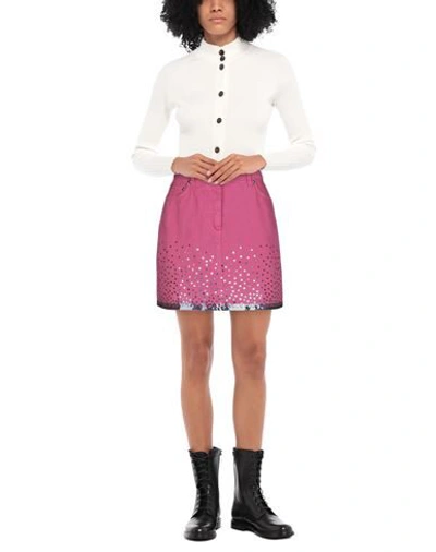 Alberta Ferretti Denim Skirts In Purple