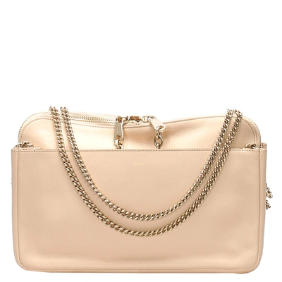 Pre-owned Chloé Beige Leather Lucy Shoulder Bag