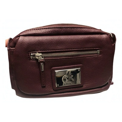 Pre-owned Calvin Klein Burgundy Leather Handbag