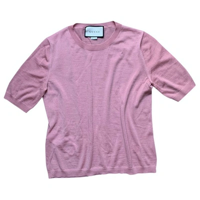 Pre-owned Gucci Pink Cashmere Knitwear