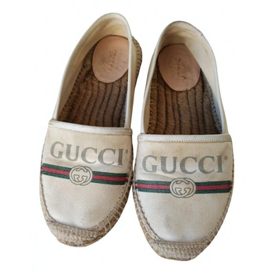 Pre-owned Gucci Beige Cloth Espadrilles