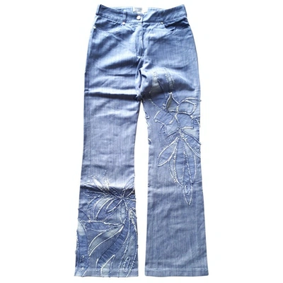 Pre-owned Givenchy Blue Cotton Jeans