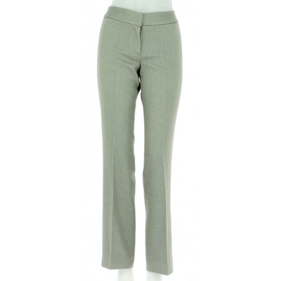Pre-owned Ermanno Scervino Wool Trousers In Green