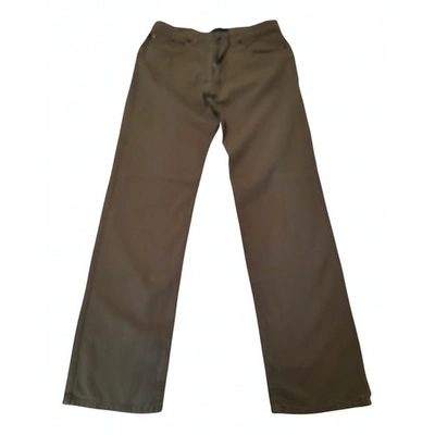 Pre-owned Trussardi Trousers In Camel