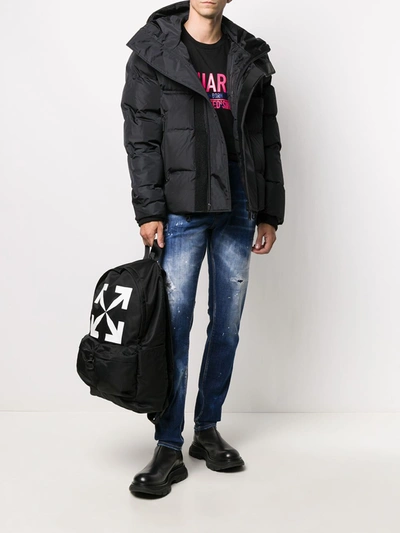 Shop Dsquared2 Down Padded Jacket In Black