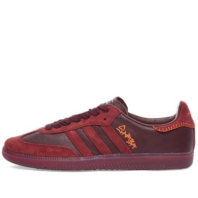 Shop Adidas Originals Adidas X Jonah Hill Samba In Burgundy