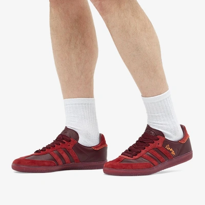 Shop Adidas Originals Adidas X Jonah Hill Samba In Burgundy