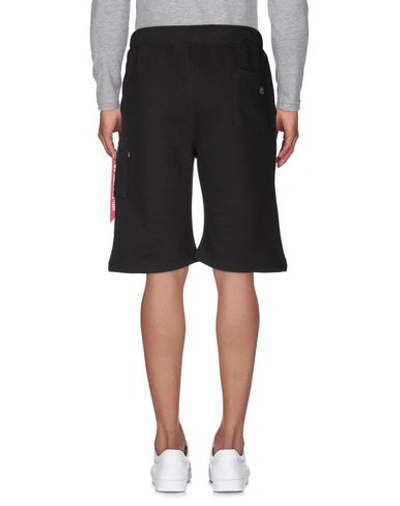Shop Alpha Industries Man Shorts & Bermuda Shorts Black Size S Cotton, Polyester