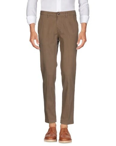 Shop Cruna Man Pants Brown Size 38 Cotton, Elastane