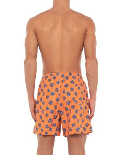 Shop Aspesi Swim Trunks In Orange