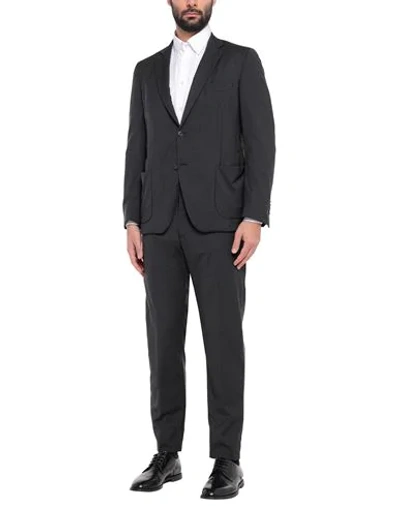 Shop Tombolini Man Suit Steel Grey Size 40 Virgin Wool, Elastane