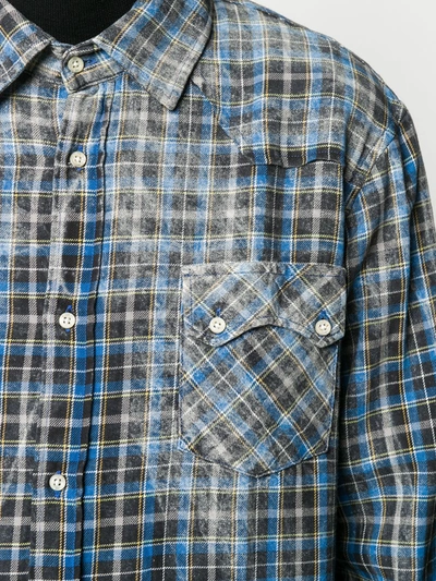 Shop Family First Cotton Check Shirt In Blue