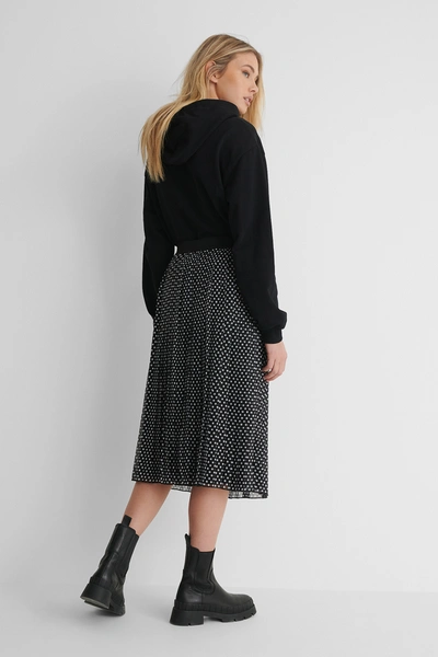 Shop Na-kd Midi Pleated Skirt - Black