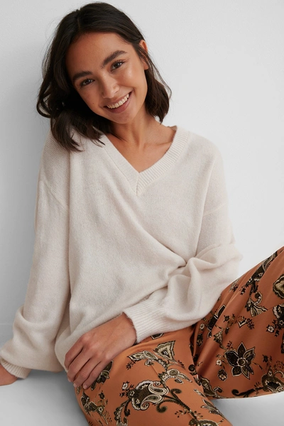 Matiamu By Sofia X Na-kd Oversized Knitted Sweater - Offwhite | ModeSens