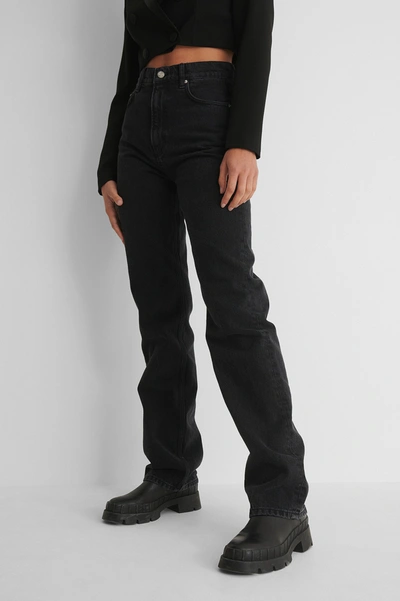 Shop Mango Urban Jeans - Black In Black Denim