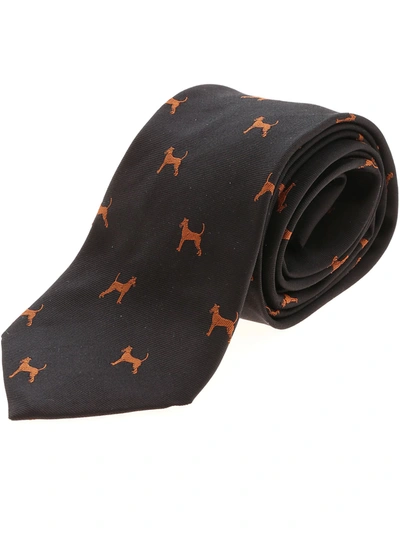 Shop Paul Smith Tie Dogs Tie In Brown