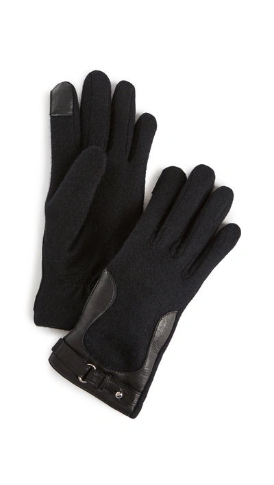 Shop Agnelle Bona Gloves In Noir