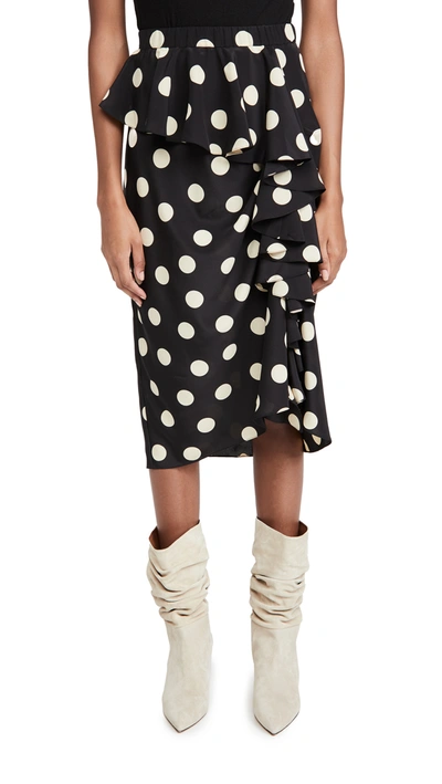 Shop Naya Rea Dominika Skirt In Original Black Polka Dot