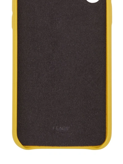 Shop Fendi Ff Ring Iphone X Case In Yellow