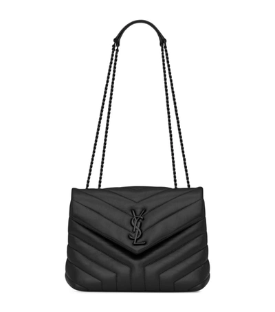 Shop Saint Laurent Small Loulou Shoulder Bag In Black