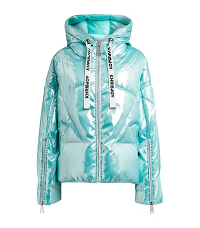 Shop Khrisjoy Khris New Metallic Hooded Down Jacket