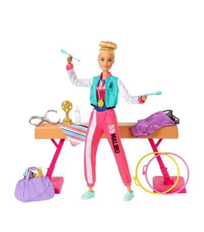 Shop Barbie Gymast Doll Play Set In Multi