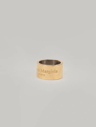 Shop Maison Margiela Big Gold Ring In Metallic