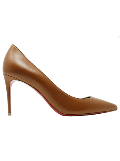 Shop Christian Louboutin Nude 5 Kate 85 Pumps In Cappuccino