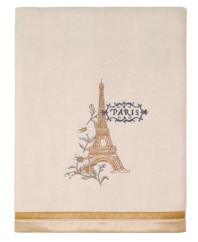 Shop Avanti Paris Botanique Embroidered Cotton Bath Towel, 27" X 50" In Ivory